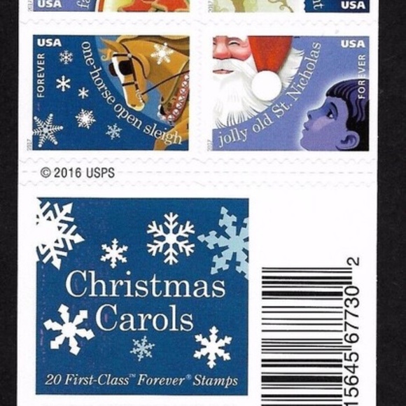 #5247-5250 Christmas 2017- Christmas Carols - - 2017 MNH Bkt Pane of 20 - Picture 1 of 3
